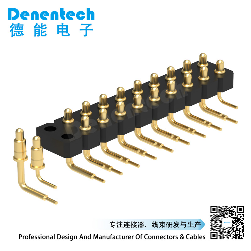 Denentech factory Outlet 3.0MM H2.5MM dual row male right angle DIP pogo pin